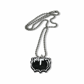 Witch Cauldron Glow In The Dark Necklace