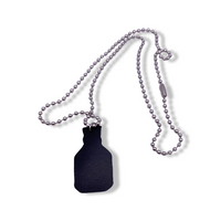 Glow In The Dark Poison Bottle Faux Leather Necklace