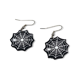 Spider Web Glow In The Dark Earrings