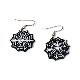 Spider Web Glow In The Dark Earrings