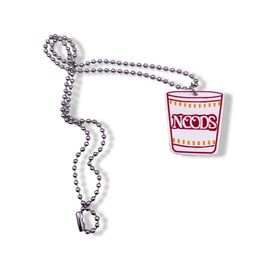 Noodle Noods Cup  Faux Leather Necklace