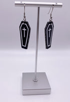 Coffin Faux Leather Lightweight Earrings