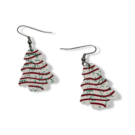 Christmas Tree Cake Earrings