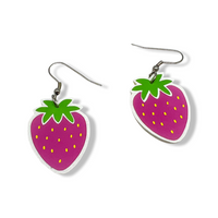 Strawberry UV Color Change Earrings